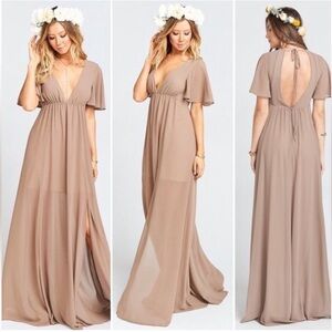 Faye Flutter Dress in Dune